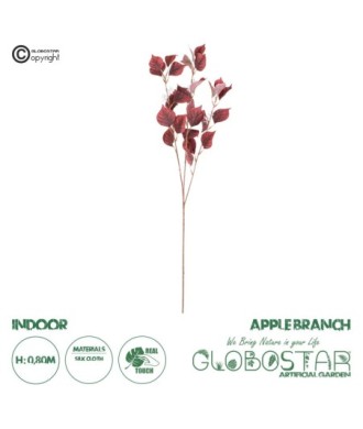 GloboStar® Artificial Garden APPLE BRANCH 20262 Τεχνητό Διακοσμητικό Κλαδί Μηλιάς Π25 x Υ80cm